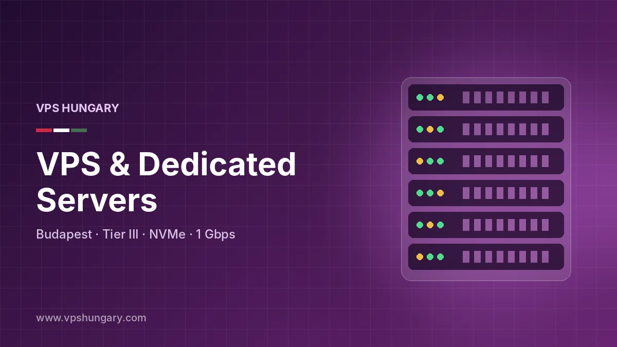 Server racks in a Budapest Tier III datacenter hosting VPS and dedicated servers in Hungary